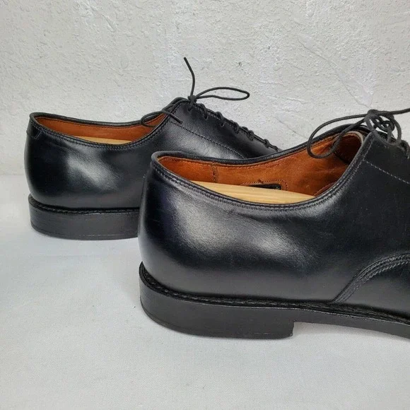Allen Edmonds Park Avenue Black Leather Cap Toe Oxfords Dress Shoes Size 14 2A